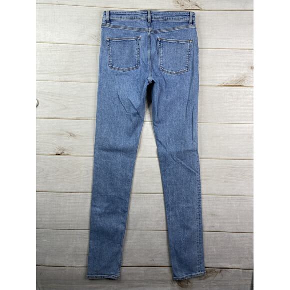 ASOS Design Mens Jeans Size 32X38 Skinny Leg Stretch Denim Distressed Light Wash - Picture 11 of 12